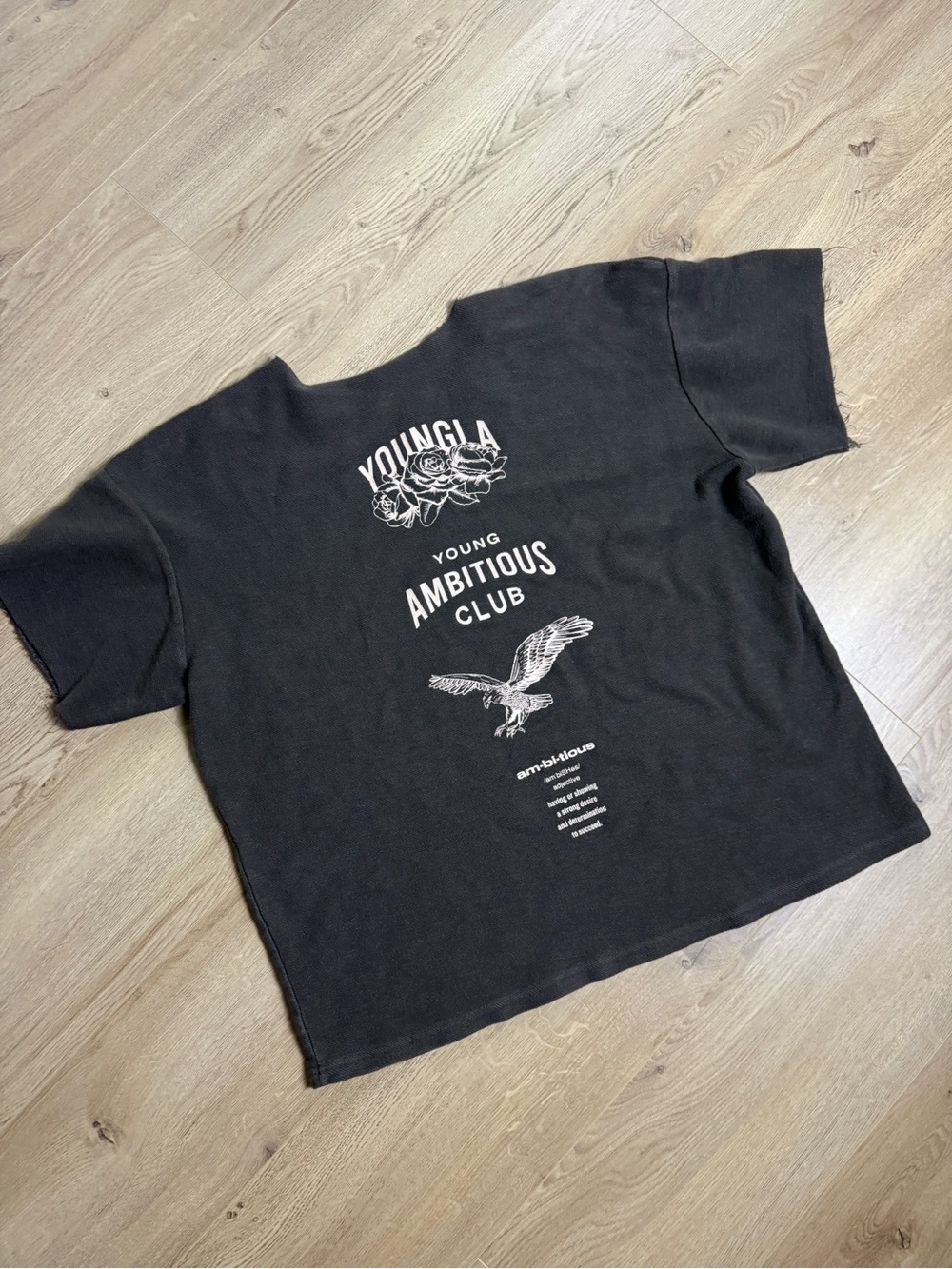 YoungLA unisex Ambitious Club Graphic Tee - sports fitness casual cotton loose